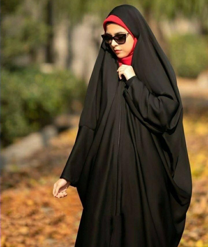 چادر مشکی مدل صدفی کاپ و نقاب دار